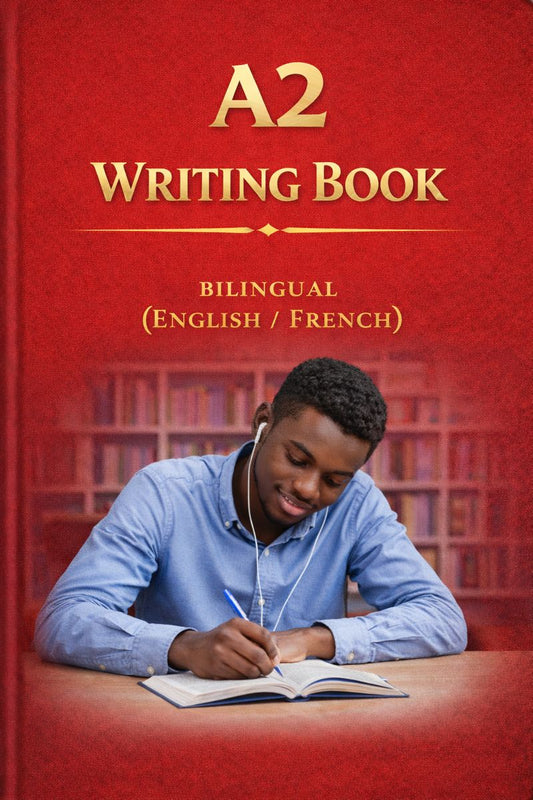 A2 Writting Book/  English & French (Bilingual)/ Cahier d'écriture / Anglais et français (Bilingue