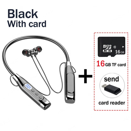 Wireless Headphones Neckband Bluetooth Earphone With Microphone