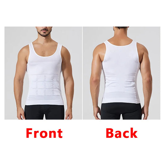 Men Body Shaper Slimming Compression. Tank Top Belly Control Weight Loss
