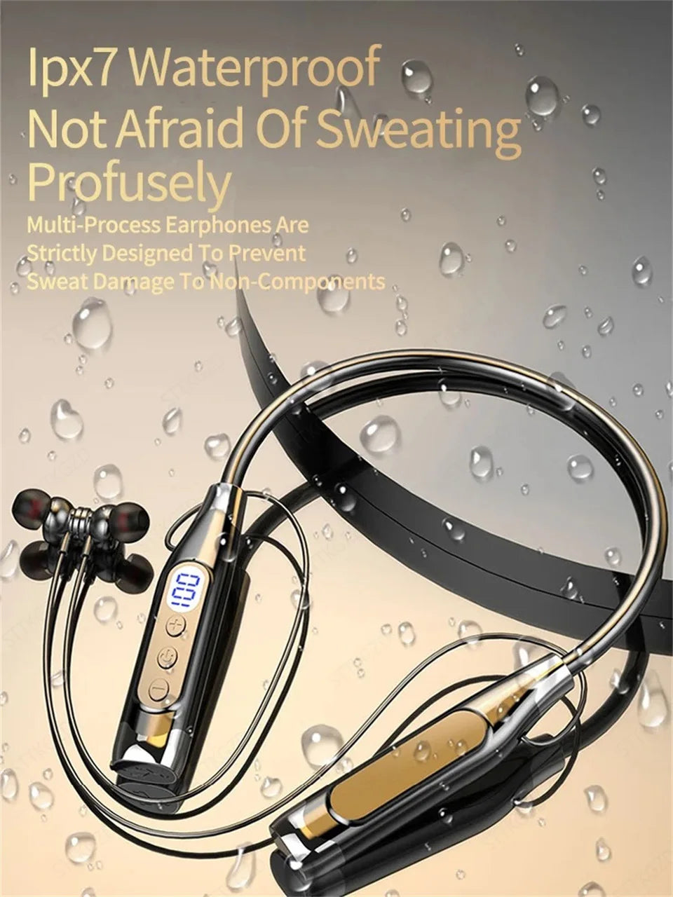 Wireless Headphones Neckband Bluetooth Earphone With Microphone